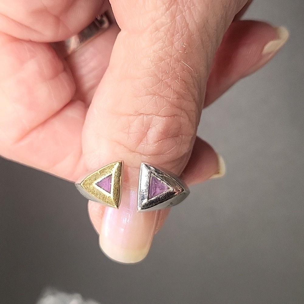 Amethyst hinged bracelet w/ complimentary ring - Picture 10 of 13